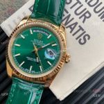TRF V3 Swiss Rolex Day-Date 36 Green and Gold Watch AAA Replica
